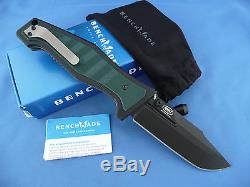 Benchmade 757BK VICAR Sibert Mono Lock Knife Black S30V Plain Edge USED