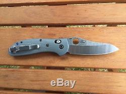 Benchmade Griptilian AXIS Lock Knife Gray/Blue G-10 (3.45 Satin CV20) 550-1