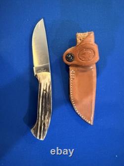 Benchmark Fixed Blade Stag Handle Knife Benchmark Fixed Blade Stag Handle Knife