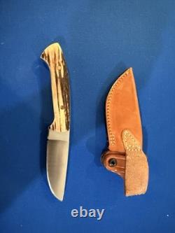 Benchmark Fixed Blade Stag Handle Knife Benchmark Fixed Blade Stag Handle Knife