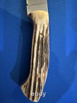 Benchmark Fixed Blade Stag Handle Knife Benchmark Fixed Blade Stag Handle Knife