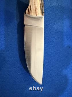 Benchmark Fixed Blade Stag Handle Knife Benchmark Fixed Blade Stag Handle Knife