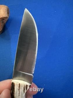 Benchmark Fixed Blade Stag Handle Knife Benchmark Fixed Blade Stag Handle Knife