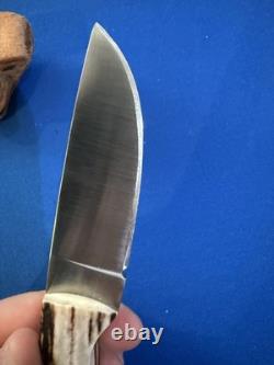 Benchmark Fixed Blade Stag Handle Knife Benchmark Fixed Blade Stag Handle Knife