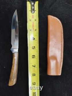 Big Frank Suke Custom Stic Sticshooter Handmade Camp Hunting Knife And Sheath