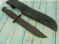 Big Vintage Camillus USA Mark 2 Mk2 Fighting Combat Bowie Knife & Sheath Knives