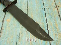 Big Vintage Camillus USA Mark 2 Mk2 Fighting Combat Bowie Knife & Sheath Knives