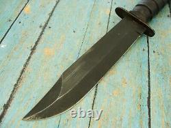 Big Vintage Camillus USA Mark 2 Mk2 Fighting Combat Bowie Knife & Sheath Knives