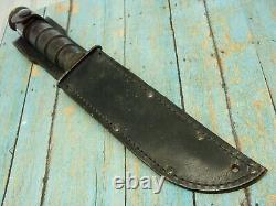 Big Vintage Camillus USA Mark 2 Mk2 Fighting Combat Bowie Knife & Sheath Knives