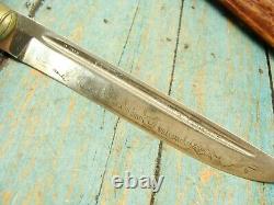 Big Vintage Jarvenpaa Finland Wolf Scrimshaw Scandi Nordic Puukko Knife Knives