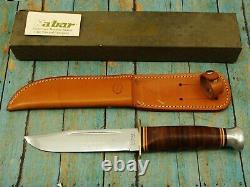 Big Vintage Kabar 1207 USA Hunting Fighting Bowie Knife Set Ka Bar Knives Mib Ex