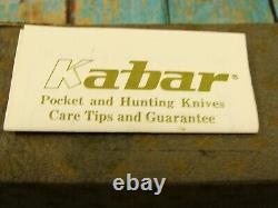 Big Vintage Kabar 1207 USA Hunting Fighting Bowie Knife Set Ka Bar Knives Mib Ex