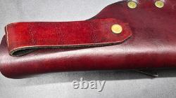 Black Handle Buck Kalinga Knife in Brown Leather Sheath