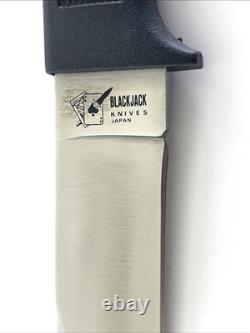 Blackjack 245 Field & Camp Fixed Blade Knife 4.5 Clip Point Rubber Japan