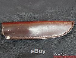 Blind Horse Pack Horse 5 1/2 Blade 10 /12 Overall Leather Sheath Knife