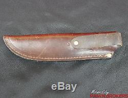 Blind Horse Pack Horse 5 1/2 Blade 10 /12 Overall Leather Sheath Knife
