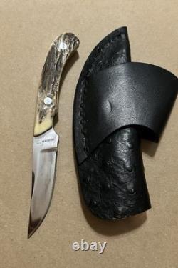 Boker Plus Cowboy Crossdraw Hethcoat Fixed Blade Knife with Leather Sheath
