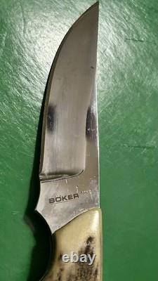 Boker Plus Cowboy Crossdraw Hethcoat Fixed Blade Knife with Leather Sheath
