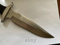 Boker Plus Valkyrie Clip Pont Bowie Fixed Blade Knife & Sheath Nos Taiwan