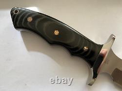 Boker Plus Valkyrie Clip Pont Bowie Fixed Blade Knife & Sheath Nos Taiwan