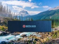 Böker Solingen Integral II Walnut Fixed Blade Knife 440C Germany NIB with Sheath