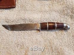 Boker USA fixed balde bowie hunting knife w hatchet/axe combo set & sheath