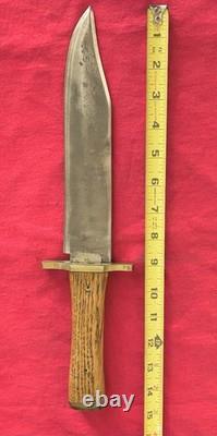 Bowie Vintage Hunting Heavy Duty 9 Blade 14.5 Overall Black Sheath