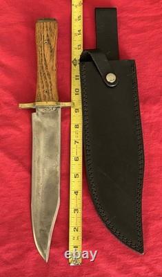 Bowie Vintage Hunting Heavy Duty 9 Blade 14.5 Overall Black Sheath