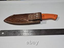 Boyd Custom Fixed Blade Knife with Leather Sheath Hand Made In USA