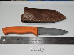 Boyd Custom Fixed Blade Knife with Leather Sheath Hand Made In USA