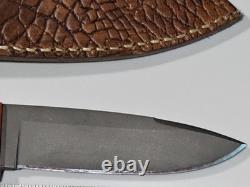 Boyd Custom Fixed Blade Knife with Leather Sheath Hand Made In USA