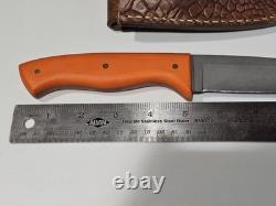 Boyd Custom Fixed Blade Knife with Leather Sheath Hand Made In USA