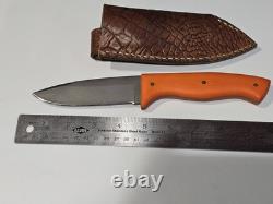 Boyd Custom Fixed Blade Knife with Leather Sheath Hand Made In USA