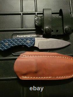 Bradford USA Knife Guardian 3 N690 kydex sheath and leather