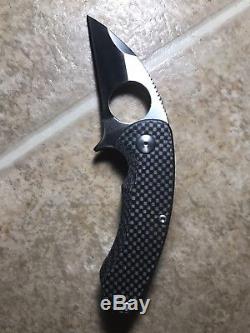 Brous Blades Silent Soldier Flipper Carbon Fiber Satin Knife Semi-Custom 49/500