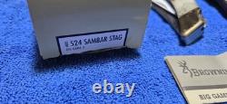 Browning Big Game II 524 Sambar Stag Hunting knife Vintage collector