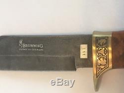Browning Damascus Hunting Knife 353 of 500 Mint In Display Box Germany
