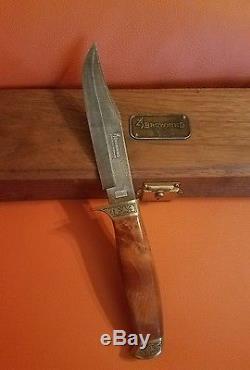 Browning Damascus Hunting Knife 353 of 500 mint in display box Germany Rare