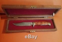 Browning Damascus Hunting Knife 353 of 500 mint in display box Germany Rare