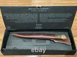 Brusletto Nansen 8 Fixed Blade Knife & Leather Sheath, 3.5 Blade