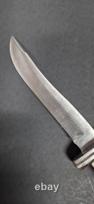 Buck 105 Fixed Blade Hunting Knife Stag Antler Handle 1972-86