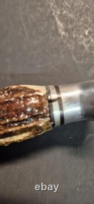 Buck 105 Fixed Blade Hunting Knife Stag Antler Handle 1972-86