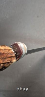 Buck 105 Fixed Blade Hunting Knife Stag Antler Handle 1972-86