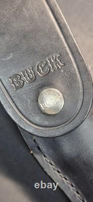 Buck 105 Fixed Blade Hunting Knife Stag Antler Handle 1972-86