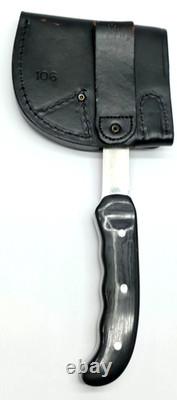Buck 106 Hatchet Hunter Axe Black Original Leather Sheath Made in USA