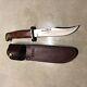 Buck 119V Vintage Knife Hunting Fixed Blade Wood Handle With Sheath