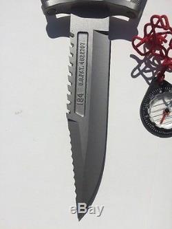 Buck Buckmaster 184 Survival Navy Seal Hunting Fighting Bowie Knife Patented