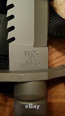 Buck Buckmaster 184 Survival Navy Seal Hunting Fighting Bowie Knife Pre Pat