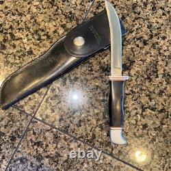 Buck Fixed Knife Inverted dual Line W / Original Sheath Excellent