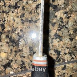 Buck Fixed Knife Inverted dual Line W / Original Sheath Excellent